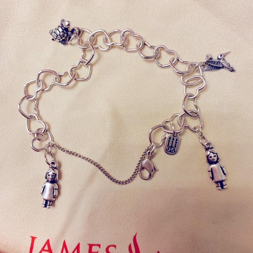 James Avery Charm bracelet with 4 charms